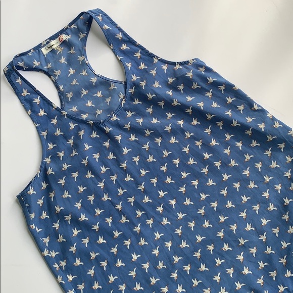 Umgee Tops - Umgee Bird Print Racerback Tank Top Sz S